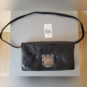 Michael Kors Waverly Clutch Genuine Leather - Black